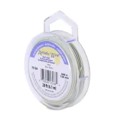 Artistic Wire&reg; 18 Gauge Silver Plated Tarnish Resistant Colored Copper Craft Wire, 20ft. White