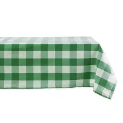 DII&reg; 84" Buffalo Check Tablecloth Shamrock Green and White