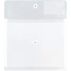 JAM Paper 12.75" x 10.5" Clear Plastic Button String Closure Envelopes with 2 Dividers, 24ct.