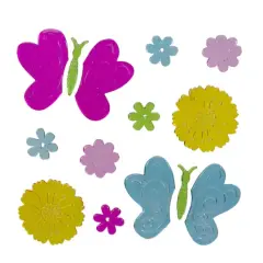 Butterflies & Flowers Spring Gel Window Clings