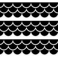 Creative Teaching Press&reg; Black Scallops EZ Border&trade; Set