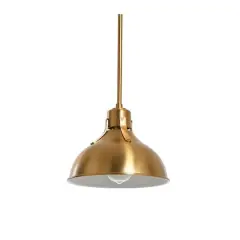 Hello Honey&reg; Robert Stevenson Lighting Cooper 10" Brushed Gold Metal Ceiling Light