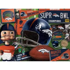 Retro Series Wooden Puzzle Denver Broncos