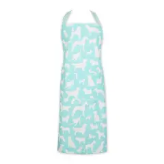 DII&reg; Dog Print Chef Apron Aqua