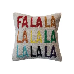 Hello Honey&reg; 18" Multicolor Falala Square Cotton Tufted Accent Pillow