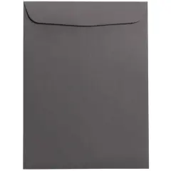 JAM Paper 9" x 12" Dark Gray Open End Catalog Premium Envelopes