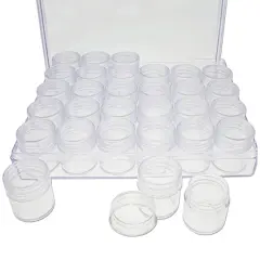 The Beadsmith&reg; 6.5'' x 5.5'' x 1'' Clear Storage Box with Jars