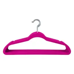 Simplify Slim Velvet Suit Hangers, 25ct. Fuschia