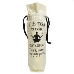 Personality Case&trade; Yoga Pants Canvas Wine Bag