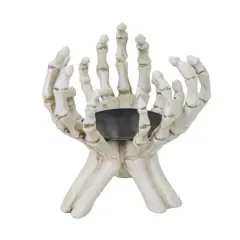 7" Skeleton Hands Pillar Candle Holder by Ashland&reg;