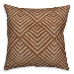 Watercolor Diamond Throw Pillow Rust