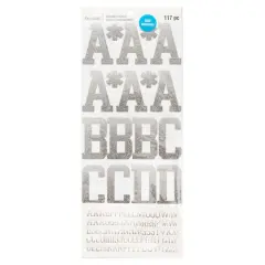 Silver Glitter Ombre Alphabet Stickers by Recollections&trade;