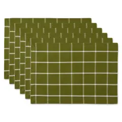 DII&reg; Ventana Green Check Placemats, 6ct.