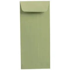 JAM Paper 4.125" x 9.5" Policy Business Colored Envelopes, 50ct. Olive