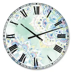 Designart Watercolor Mandalas IV Wall Clock