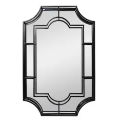Hello Honey&reg; 36" Vintage Metal Framed Wall Mirror Black