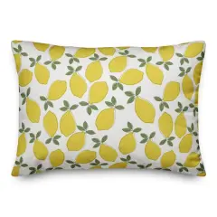 Fun Lemon Pattern 14" x 20" Throw Pillow
