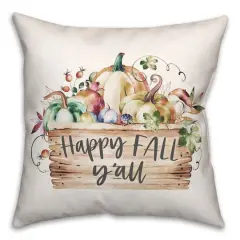Happy Fall Y'all Throw Pillow