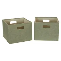 Household Essentials Storage Cubes, 2ct. Green