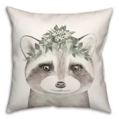 Sweet Raccoon 18" x 18" Throw Pillow