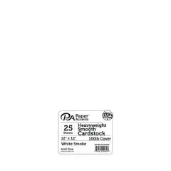 PA Paper&trade; Accents Smooth 12"x 12" Heavyweight Cardstock, 25 Sheets White Smoke