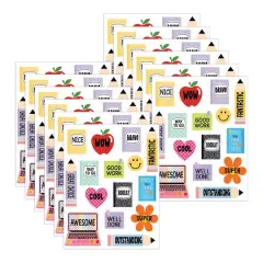Teacher Created Resources&reg; Cool for School Stickers, 12 Packs of 90