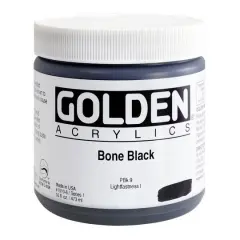 Golden&reg; Heavy Body Acrylic Paint, 16oz. Bone Black