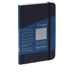 Fabriano&reg; Ecoqua Plus Dotted Fabric-Bound Notebook Navy