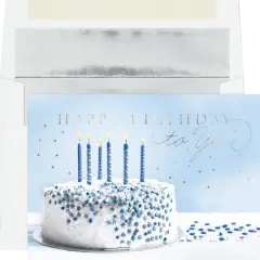 JAM Paper Birthday Cake Wishes Cards, 25ct.