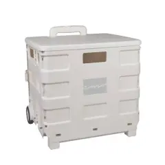 Everything Mary Craft & Hobby Collapsible Plastic Rolling Cart White