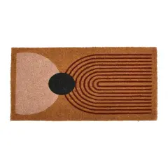 Hello Honey&reg; Abstract Print Coir Doormat