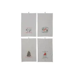 Hello Honey&reg; 28" Cotton Printed Tea Towel with Loop Set