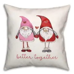 Love Gnomes Better Together 16" x 16" Throw Pillow