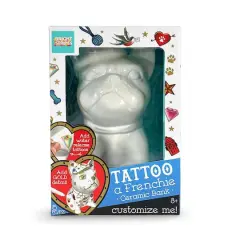 Bright Stripes Tattoo A Frenchie Ceramic Bank