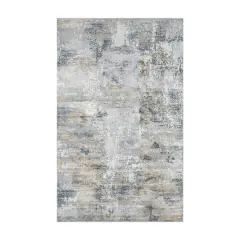 Glitzhome&reg; 5ft. x 8ft. Gray, Ivory & Tan Abstract Area Rug
