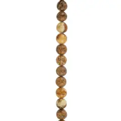 Brown Picture Jasper Round Beads by Bead Landing&trade;