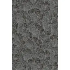 Katie Hunt Charcoal Gray Petals Wall Mural