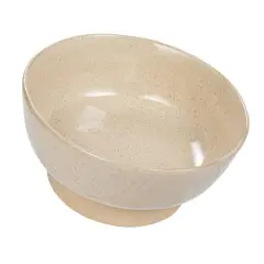 Hello Honey&reg; 7" Cream Speckled Glaze Stoneware Footed Bowl