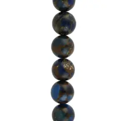 Blue Marbled Impression Jasper Round Beads, 10mm by Bead Landing&trade; 
