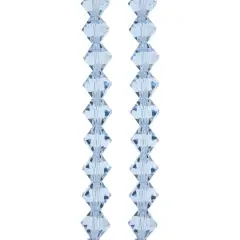 Preciosa Glass Crystal Bicone Beads, 8mm by Bead Landing&trade; Light Sapphire