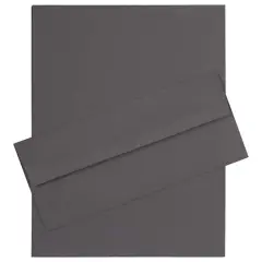 JAM Paper 8" x 11.5" Letter Paper & Envelopes #10 Business Stationery Set, 50ct. Dark Gray