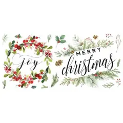 RoomMates Merry Christmas Wreath Peel & Stick Wall Decals