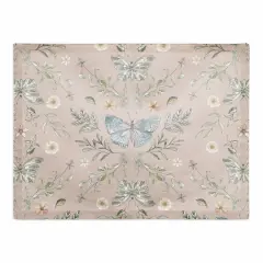 Butterfly Cotton Twill Placemat Blush