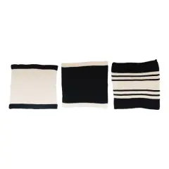 Hello Honey&reg; Black & White Square Cotton Dishcloth Set