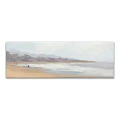 Misty Beach Stroll 36" x 12" Canvas Wall Art