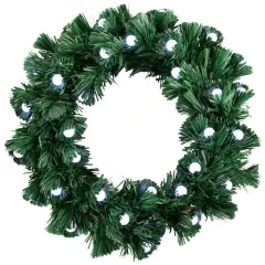 12" Pre-Lit Artificial Christmas Wreath, Color Changing Lights