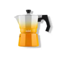JoyJolt&reg; Italian Moka Pot 6 Cup Stovetop Aluminum Espresso Maker Orange