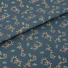 SINGER Christmas Nutcrackers Lights Cotton Fabric