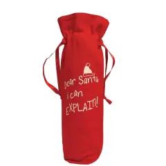 Personality Case&trade; Red Dear Santa Wine Bag