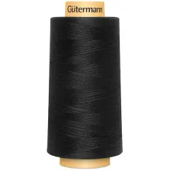 G&uuml;termann Natural Cotton Thread, 3,281yd. Black